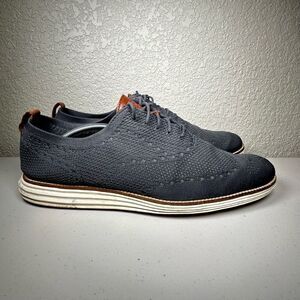 Cole Haan Mens 13 Stitchlite Wingtip Oxford Sneakers Gray C27961 Low Top Brogue